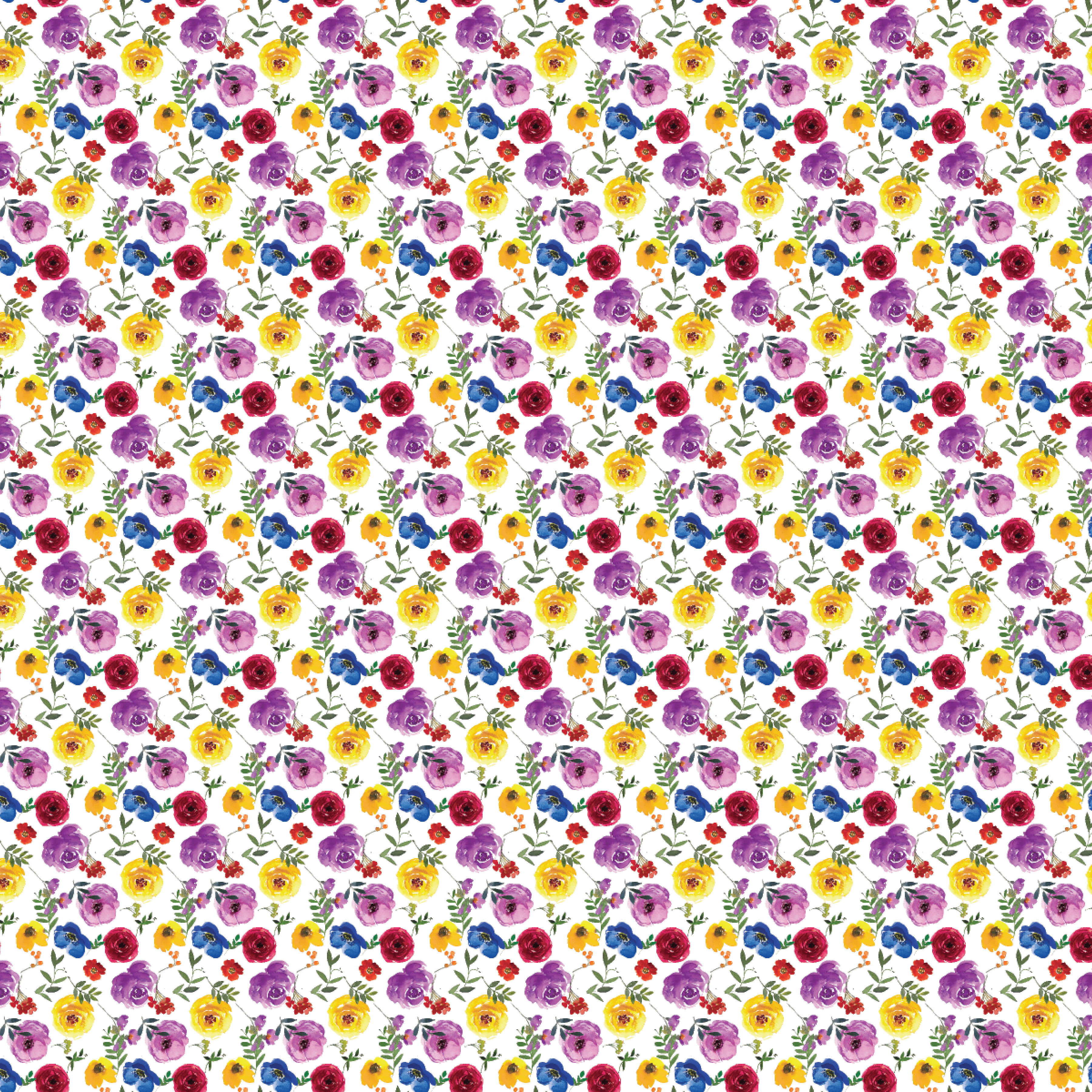 Itty Bitty Bold Flowers Pattern Acrylic Sheets - CMB Pattern Acrylic